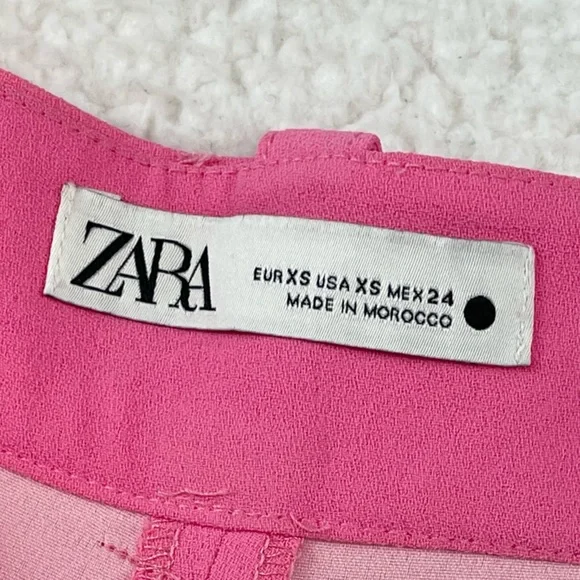 ZARA • Bubblegum Pink Super High-Waisted Mini Shorts, XS - Picture 12 of 16